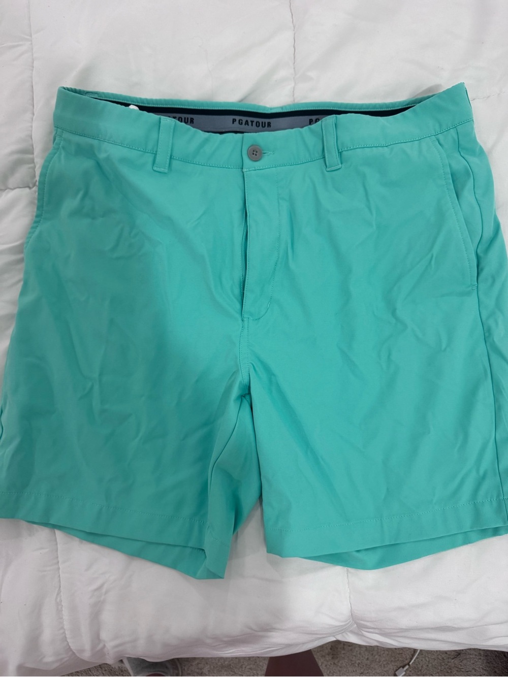 PGA Tour Men’s Aqua/Turquoise Performance Golf Shorts